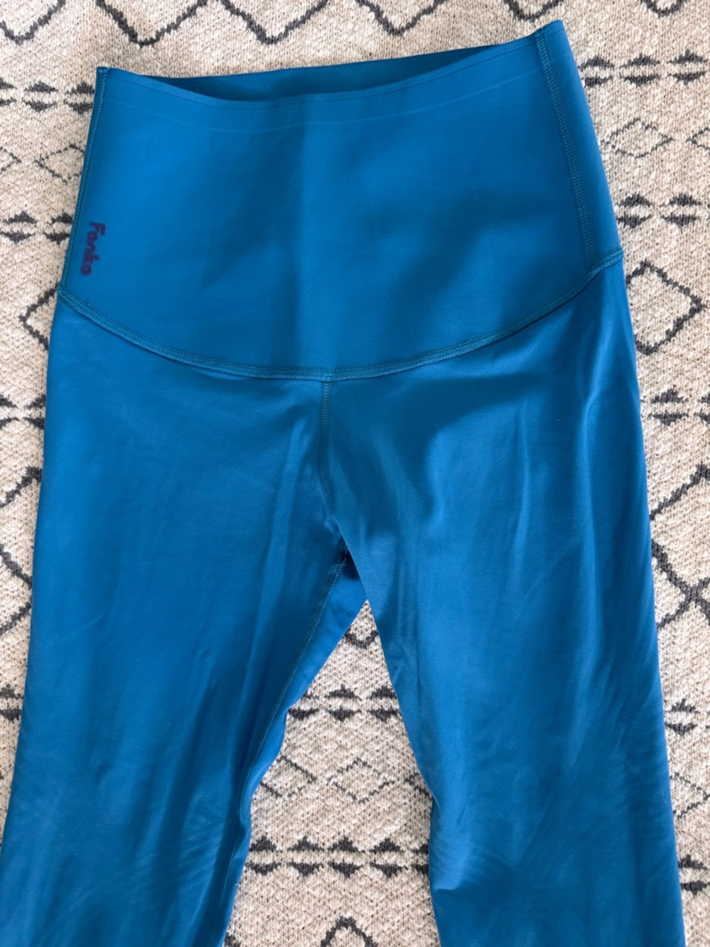 FANKA High-Waist Blue- Teal Shaping Leggings Sz S NWOT - Picture 2 of 2